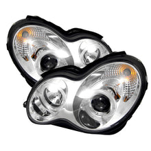 Cargar imagen en el visor de la galería, Spyder Mercedes Benz C-Class 01-05 4 DrProjector Headlights Halogen-LED Halo Chrm PRO-YD-MBW203-HL-C