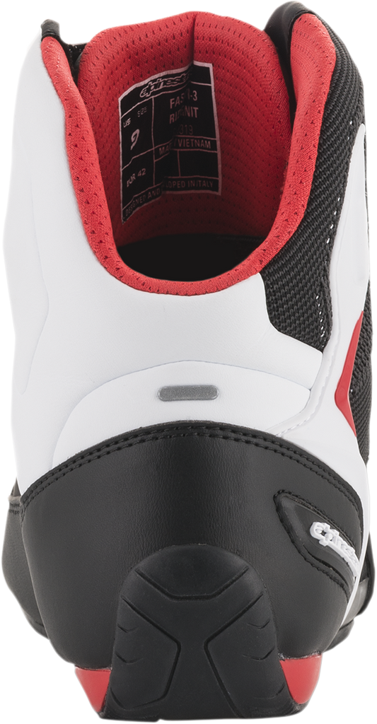 ALPINESTARS Faster-3 Rideknit Shoes - Black/White/Red - US 8 2510319123-8