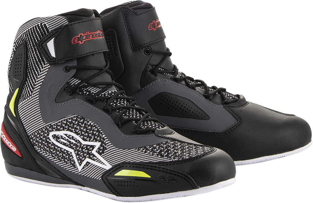 ALPINESTARS Faster-3 Rideknit Shoes - Black/Gray/Red/Yellow - US 7.5 251031913157.5