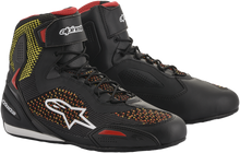 Charger l&#39;image dans la galerie, ALPINESTARS Faster-3 Rideknit Shoes - Black/Red/Yellow - US 7 251031915307