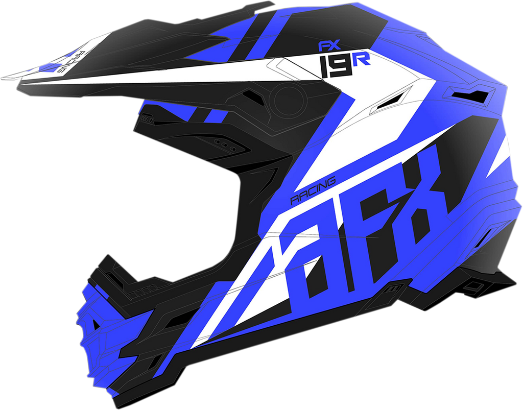 AFX FX-19R Helmet - Racing - Matte Blue - XL 0110-7071