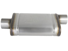 Cargar imagen en el visor de la galería, aFe MACHForce XP SS Muffler 3in Center Inlet / 3in Outlet 9in L x 4in W x 14in Body