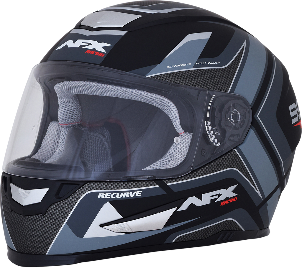 AFX FX-99 Helmet - Recurve - Matte Black/Gray - Large 0101-11138