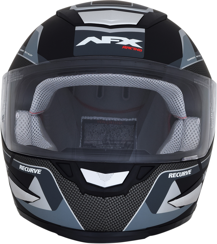 AFX FX-99 Helmet - Recurve - Matte Black/Gray - Small 0101-11136