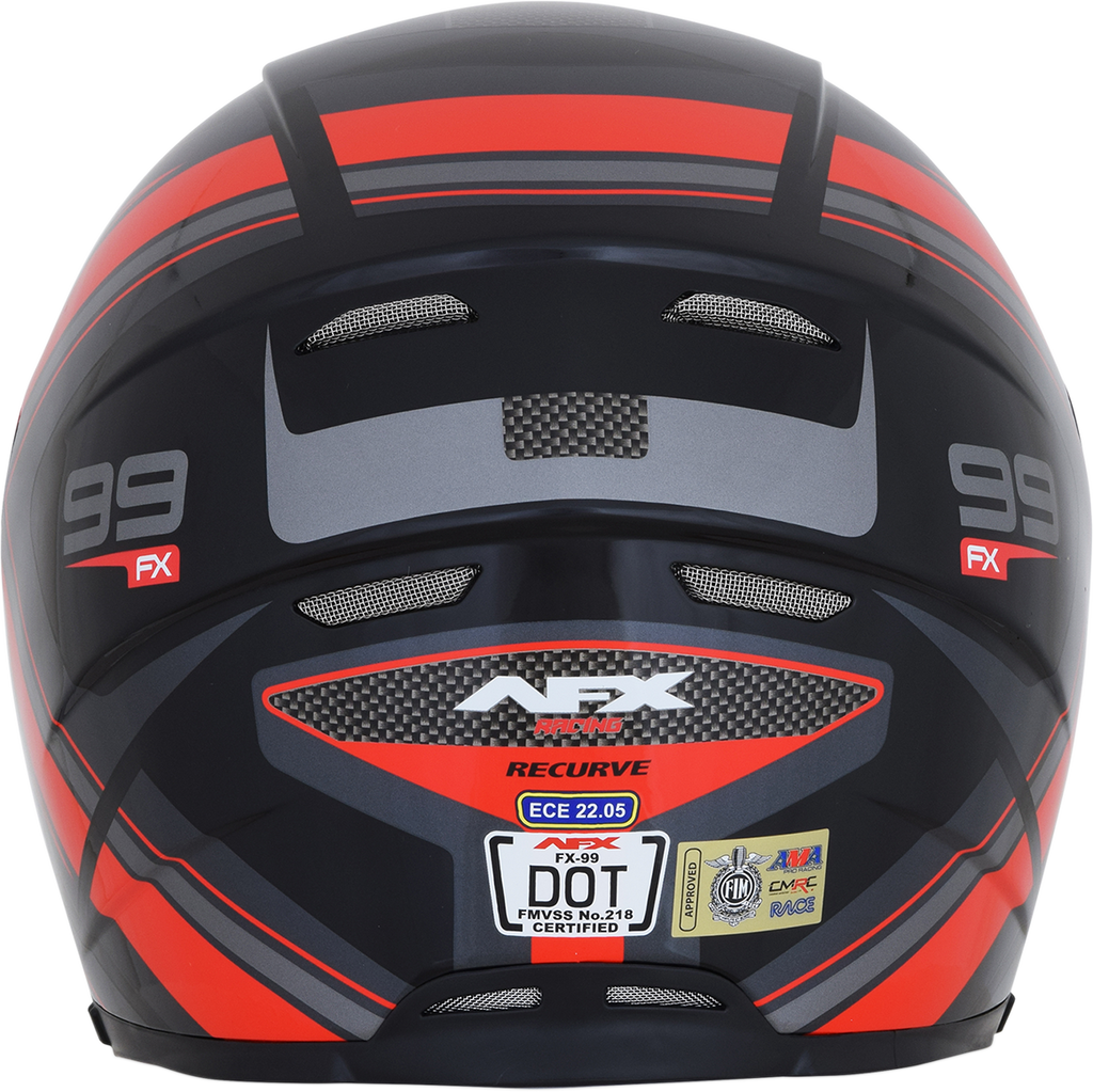 AFX FX-99 Helmet - Recurve - Black/Red - Small 0101-11111