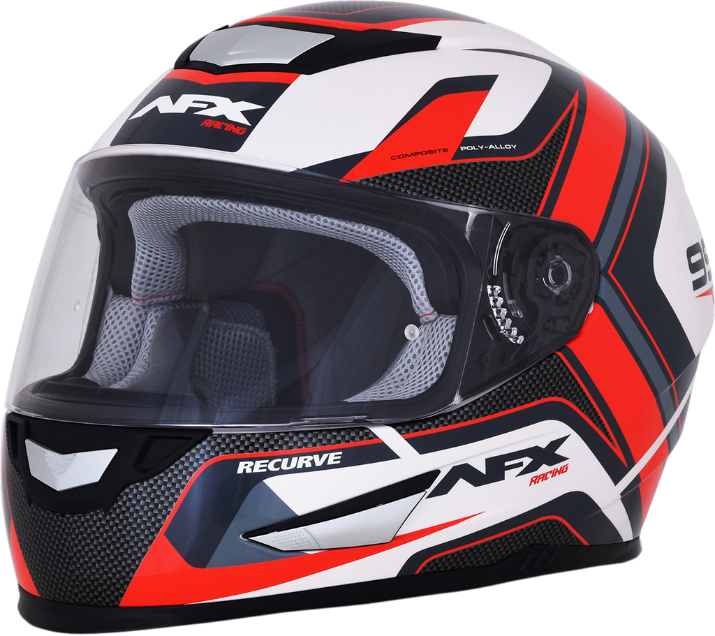 AFX FX-99 Helmet - Recurve - Pearl White/Red - 2XL 0101-11130