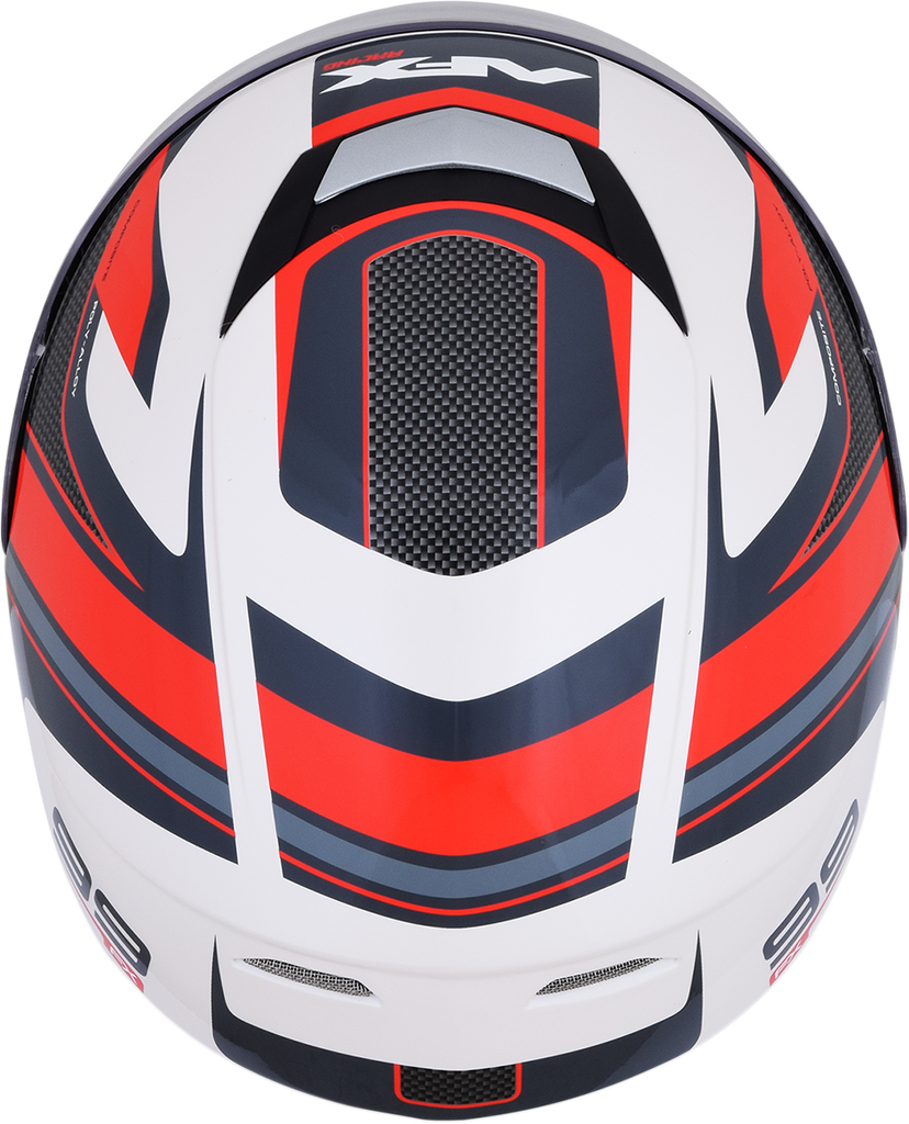 AFX FX-99 Helmet - Recurve - Pearl White/Red - 2XL 0101-11130