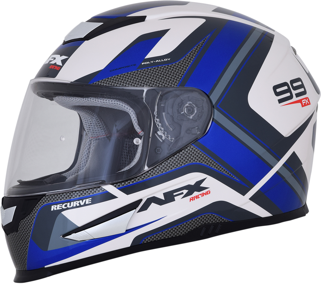 AFX FX-99 Helmet - Recurve - Pearl White/Blue - Small 0101-11121