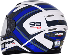 Laden Sie das Bild in den Galerie-Viewer, AFX FX-99 Helmet - Recurve - Pearl White/Blue - XL 0101-11124