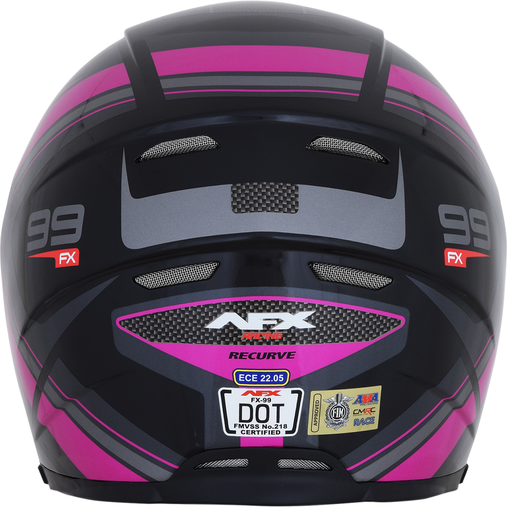 AFX FX-99 Helmet - Recurve - Black/Fuchsia - XS 0101-11101