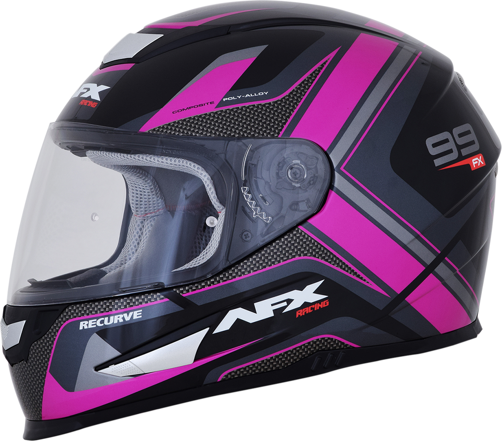 AFX FX-99 Helmet - Recurve - Black/Fuchsia - XS 0101-11101