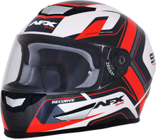 Laden Sie das Bild in den Galerie-Viewer, AFX FX-99 Helmet - Recurve - Pearl White/Red - Large 0101-11128