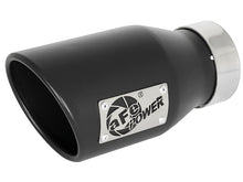 Carica l&#39;immagine nel visualizzatore di Gallery, aFe MACH Force-Xp 409 SS Exhaust Tip Black (Left Side) 3in In x 4-1/2in Out x 9in L Clamp-On