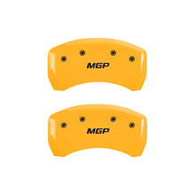 Cargar imagen en el visor de la galería, MGP 4 Caliper Covers Engraved Front &amp; Rear MGP Yellow Finish Black Char 2003 Mercedes-Benz E320