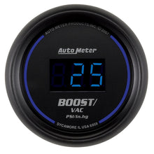 Laden Sie das Bild in den Galerie-Viewer, Autometer Cobalt Digital 52.4mm Black Vacuum/Boost Gauge