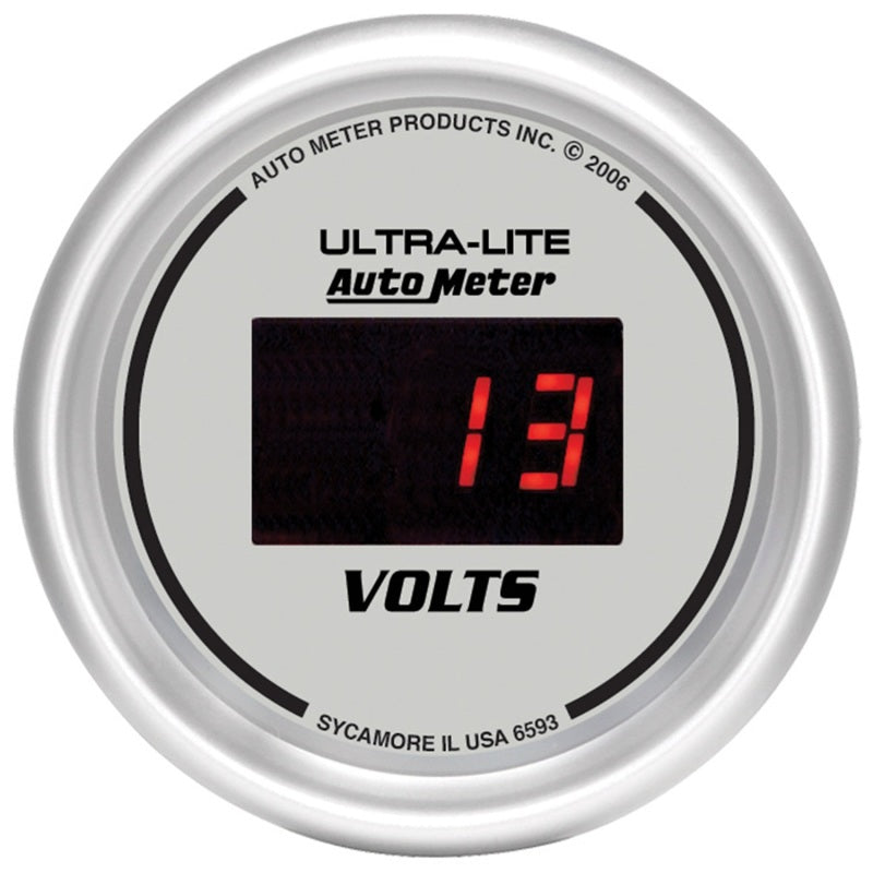 Autometer Ultra-Lite 2-1/16in 8-18 Volts Digital Voltmeter