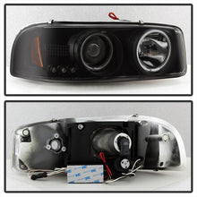 Cargar imagen en el visor de la galería, Spyder GMC Sierra 1500/2500 99-06 Projector Headlights CCFL Halo LED Blk Smke PRO-YD-CDE00-CCFL-BSM