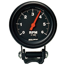 Carica l&#39;immagine nel visualizzatore di Gallery, Autometer Black 2 5/8 inch  6000 rpm Tachometer Mini Tach Gauge