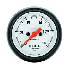 Carica l&#39;immagine nel visualizzatore di Gallery, Autometer Phantom Fuel Pressure gauge 52mm 0-15 PSI Full Sweep Elec w/o peak &amp; Valley