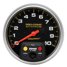 गैलरी व्यूवर में इमेज लोड करें, Autometer Pro-Comp 5 inch 10K RPM with Peak Memory  In-Dash Tachometer