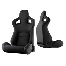 Load image into Gallery viewer, Xtune Scs Style Racing Seat Pu (Double Slider) Black/Black Driver Side RST-SCS-01-BK-DR