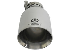 Laden Sie das Bild in den Galerie-Viewer, aFe Takeda 304 Stainless Steel Clamp-On Exhaust Tip 2.5in. Inlet / 4.5in. Outlet / 9in. L - Polished