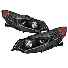 Load image into Gallery viewer, xTune 09-14 Acura Projector Headlights - Light Bar DRL - Black (PRO-JH-ATSX09-LB-BK)