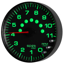 Charger l&#39;image dans la galerie, Autometer Spek-Pro Gauge Tachometer 5in 11K Rpm W/Shift Light &amp; Peak Mem Black/Black