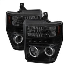 Load image into Gallery viewer, Spyder Ford F250/350 08-10 Projector Headlights LED Halo LED Blk Smke PRO-YD-FS08-HL-BSM