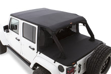 Load image into Gallery viewer, Bushwacker 07-18 Jeep Wrangler JK 2-Door Fastback Trail Armor Twill Flat Back Soft Top - Black