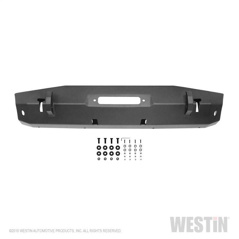 Westin 07-18 Jeep Wrangler JK WJ2 Stubby Front Bumper - Tex. Blk