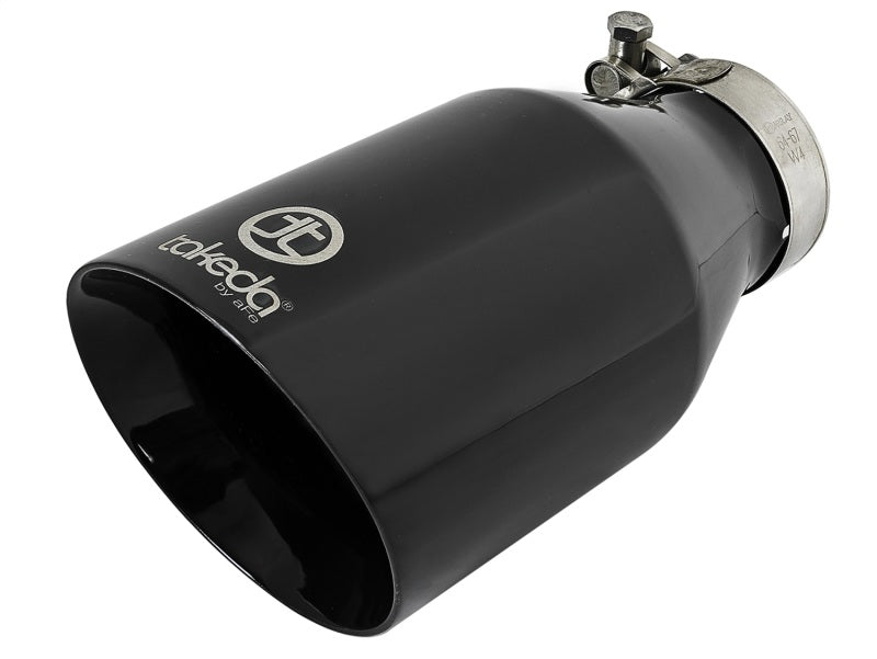 aFe MACH Force-Xp 409 SS Clamp-On Exhaust Tip 2.5in. Inlet / 4.5in. Outlet / 9in. L - Black