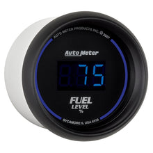 Laden Sie das Bild in den Galerie-Viewer, Autometer Cobalt Digital 52.4mm Black Programmable Empty-Full Range Fuel Level Gauge