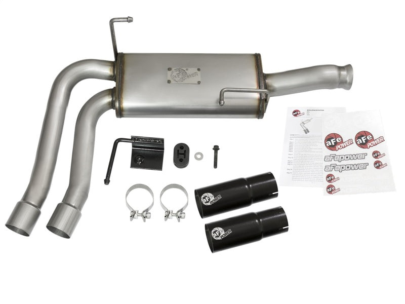 aFe Rebel Series CB Middle-Side Exit SS Exhaust w/ Black Tips 09-16 GM Silverado/Sierra V6/V8