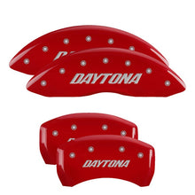 Carica l&#39;immagine nel visualizzatore di Gallery, MGP 4 Caliper Covers Engraved Front &amp; Rear MGP Red finish silver ch