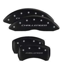 Cargar imagen en el visor de la galería, MGP 4 Caliper Covers Engraved Front &amp; Rear RT1-Truck Black finish silver ch