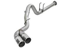 Carica l&#39;immagine nel visualizzatore di Gallery, aFe Rebel XD 4in SS Down-Pipe Back Exhaust w/Dual Polished Tips 17-18 Ford Diesel Trucks V8-6.7L(td)