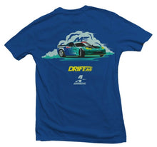 Cargar imagen en el visor de la galería, Aeromotive Drift Car Logo Blue T-Shirt - X-Large