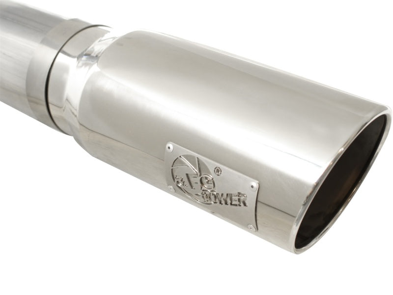 aFe MACHForce XP Exhaust 5in DPF-Polished, GM Diesel Trucks 07.5-10 V8-6.6L 9(td) LMM