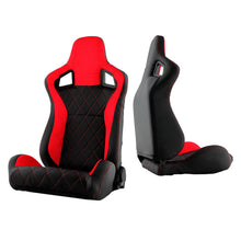 Load image into Gallery viewer, Xtune Scs Style Racing Seat Suede/Pu X (Double Slider) Red/Black Driver Side RST-SCS-01-RDX-DR