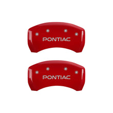 Cargar imagen en el visor de la galería, MGP 4 Caliper Covers Engraved Front &amp; Rear Pontiac Red finish silver ch