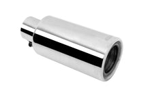 Laden Sie das Bild in den Galerie-Viewer, Gibson Rolled Edge Angle-Cut Muffler Quiet Tip - 4in OD/2.25in Inlet/12in Length - Stainless