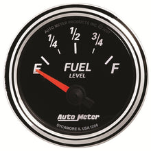 Cargar imagen en el visor de la galería, Autometer Designer Black II 52mm 240 Ohm Empty/33 Ohm Full Fuel Level Gauge