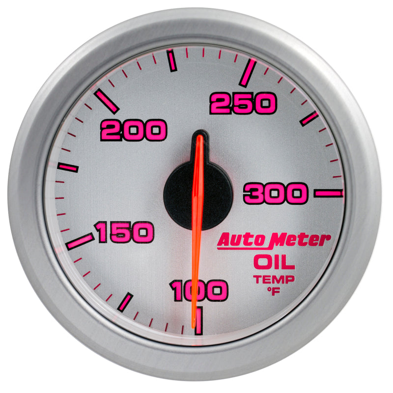 Autometer Airdrive 2-1/6in Oil Temp Gauge 100-300 Degrees F - Silver