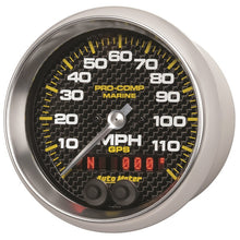 Cargar imagen en el visor de la galería, Autometer Marine Carbon Fiber Ultra-Lite 3-3/8in 120MPH GPS Speedometer Gauge