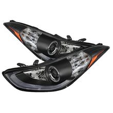 Cargar imagen en el visor de la galería, Spyder Hyundai Elantra 11-13 Projector Headlights LED Halo DRL Blk PRO-YD-HYELAN11-DRL-BK