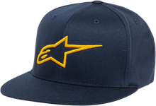 Load image into Gallery viewer, ALPINESTARS Ageless Flat Bill Hat - Navy/Gold - Small/Medium 1035810157059SM