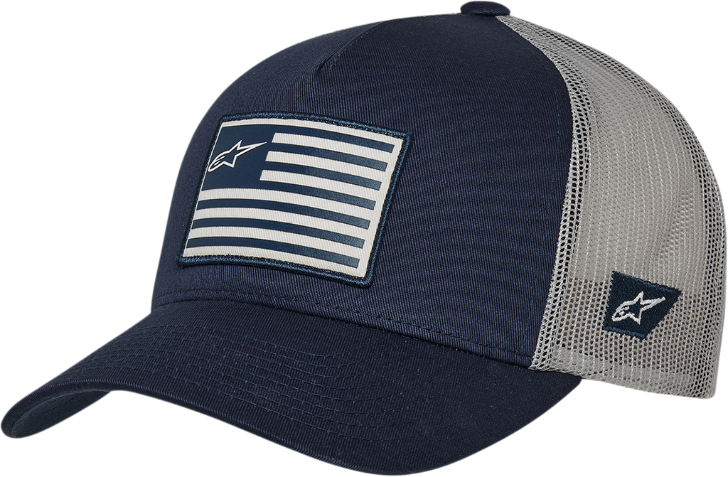 ALPINESTARS Flag Hat - Snapback - Navy/Gray - One Size 1211810137011OS