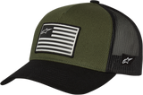 ALPINESTARS Flag Hat - Snapback - Military Green/Black - One Size 1211810136910OS