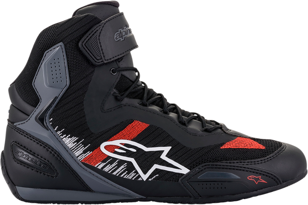 ALPINESTARS Faster-3 Rideknit Shoes - Black/Gray/Red - US 7.5 2510319116575